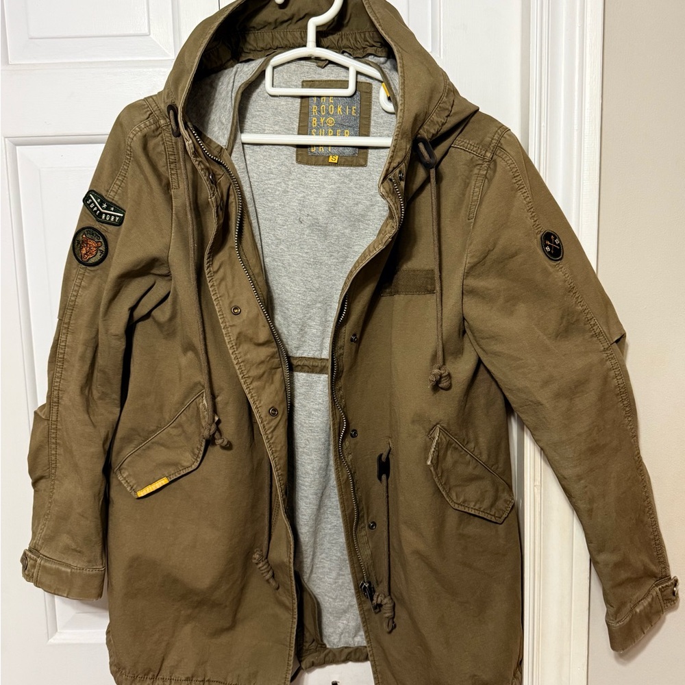 Superdry Military Field Jacket in Khaki Brown